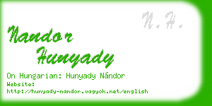 nandor hunyady business card